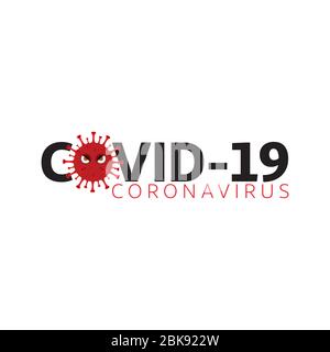 Neue Coronavirus Covid-19 Konzept Design Logo Vektor Illustration Stock Vektor