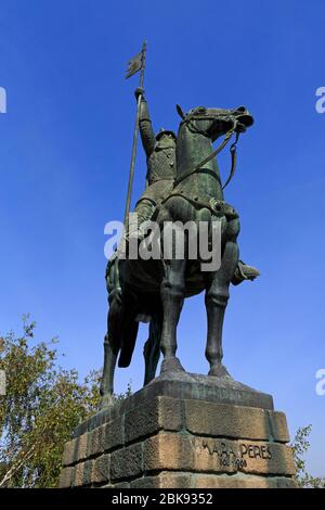 Vimara Peres Statue, Kathedrale, Porto City, Portugal, Europa Stockfoto