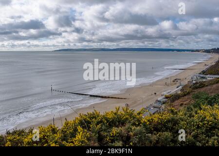 Blick vom Clifftop bei Durley Chine. Stockfoto