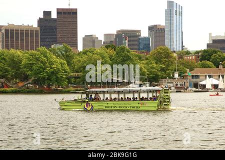 Boston, Massachusetts, USA-13. Juli 2018:Boston Duck Tours. Stockfoto