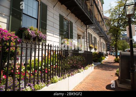 Boston, Massachusetts, US-13. Juli 2018:Boston Baroque Architecture. Stockfoto