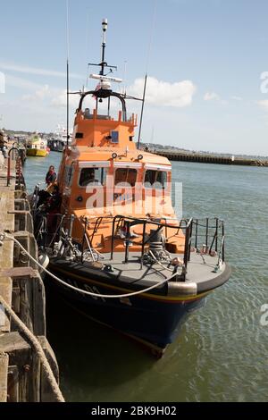 Poole Harbour, Dorset, UK-April 26, 2018:Earl and Countess Mountbatten of Burma RNLI Life Boat. Stockfoto