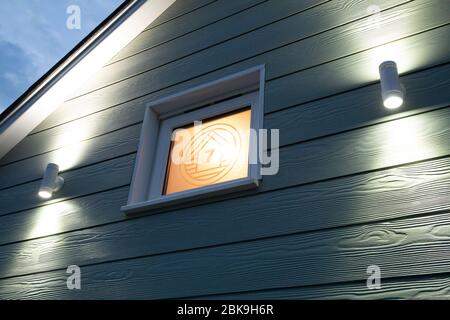 Bournemouth, Dorset, UK-März 25,2018:die Bournemouth Beach Lodges bieten eine bezaubernde Übernachtung mit Blick auf schöne Strände in einer ruhigen Lage Stockfoto