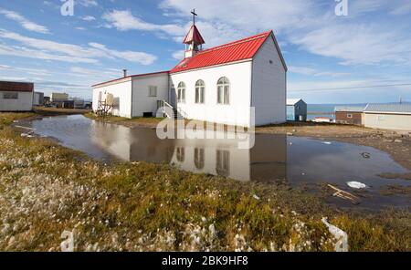 Kirche, Pond Inlet, Kanada Stockfoto