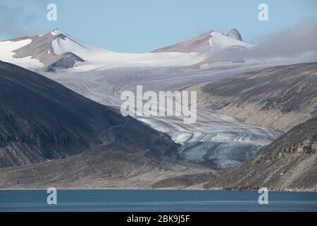 Glacier, Sam Ford Fjord, Baffin Island, Kanada Stockfoto