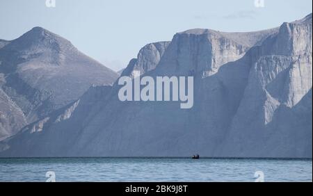 Panorama Landscape, Sam Ford Fjord, Baffin Island, Kanada Stockfoto