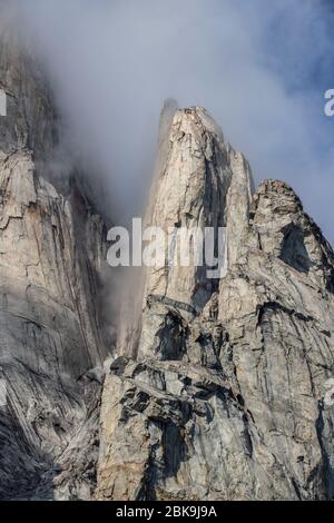 Dramatische Landschaft, Sam Ford Fjord, Baffin Island, Kanada Stockfoto