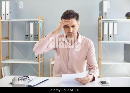 Probleme Krise Kreditvertrag Ausfall im Geschäft. Stockfoto