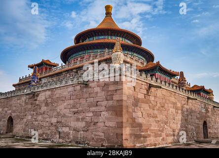 Pule Tempel, Tempel der universellen Freude, einer der acht Äußeren Tempel von Chengde im Chengde Mountain Resort, Sommerresidenz der Kaiser der Qing Dynastie Stockfoto