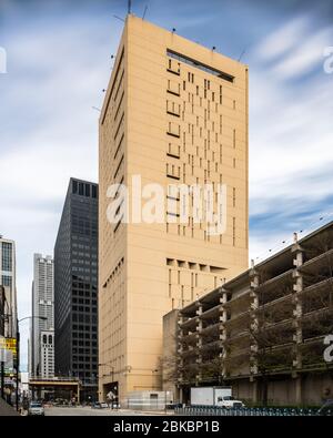 Metropolitan Correctional Center entworfen von Harry Weese Stockfoto