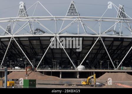 West Ham United FC Football Stadium Under Construction Olympic Stadium Queen Elizabeth Olympic Park, Stratford London, E20 von Populous HOK Sport Stockfoto