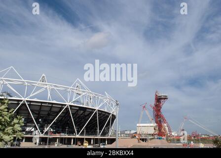 West Ham United FC Football Stadium Under Construction Olympic Stadium Queen Elizabeth Olympic Park, Stratford London, E20 von Populous HOK Sport Stockfoto