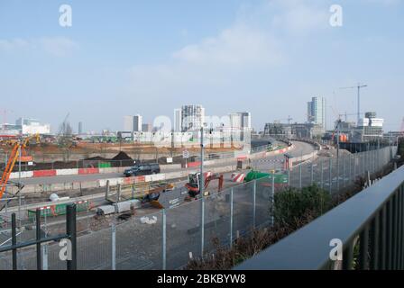 Baustelle im Bau Queen Elizabeth Olympic Park, Stratford London, E20 Stockfoto