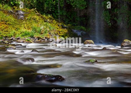 Mossbrae Falls in Dunsmuir, Kalifornien Stockfoto