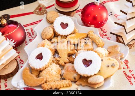 Weihnachtskuchen im Elsass Stockfoto