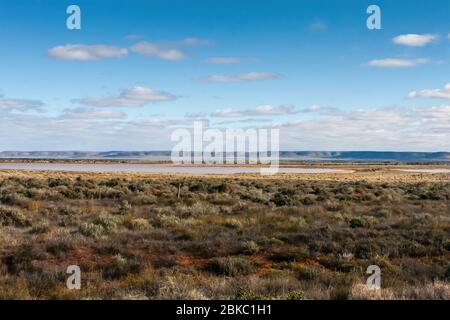 Island Lagoon, ein Salzsee in Südaustralien Stockfoto