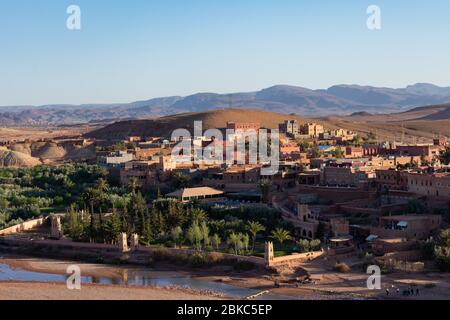 Blick auf die Stadt von Ait Ben Haddou in Marokko Stockfoto