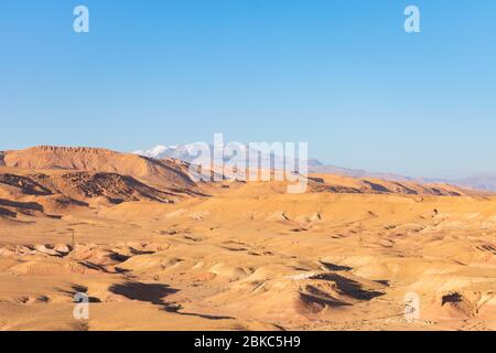 Felsige Berge und Gelände in der Nähe von Ait Ben Haddou in Marokko Stockfoto
