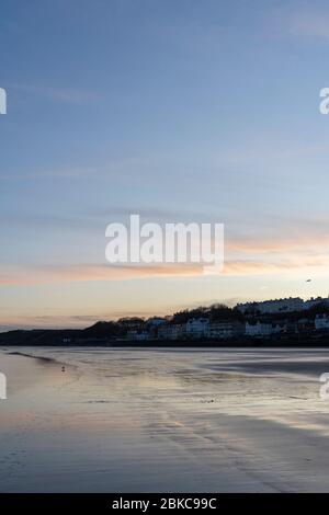 Sonnenuntergang am Filey Beach - Filey, Yorkshire, Großbritannien Stockfoto