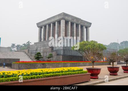 Lang Chu Ticc Ho Chi Minh, Ho Chi Minh Mausoleum, Ba Dinh Bezirk, Hanoi, Vietnam Stockfoto