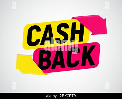 Geld-Cashback-Poster mit Goldmünzen. Vektorgrafik Stock Vektor