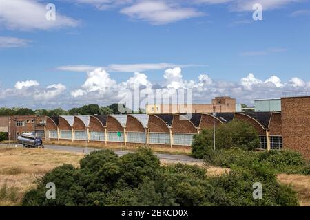 Ehemalige Burtons Keksfabrik, Weide Straße, Moreton, Wirral. Ursprünglich Cadbury's, geplant für den Abriss im Jahr 2020. Stockfoto