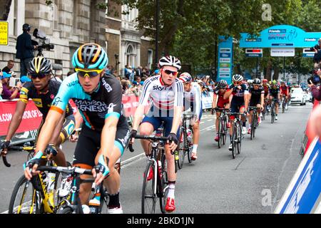 14.09.2014. London, England. Etappe 8b der Tour of Britain. Tao Geoghegan Hart. Stockfoto