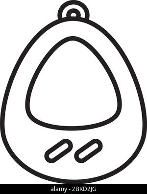 tamagotchi Symbol über weißem Hintergrund, Linienstil, Vektorgrafik Stock Vektor