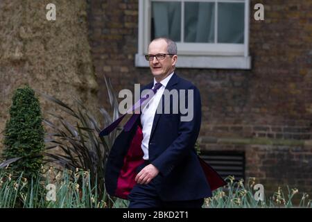 Sir Patrick Vallance nimmt an einem Covid 19-Nachrichtengespräch in der Downing Street 10, Whitehall, England, Großbritannien, Teil Stockfoto