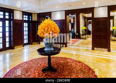 Blick auf das Innere des Sofitel Legend Metropole Hanoi Hotel, Hanoi, Nord-Vietnam, Südostasien Stockfoto