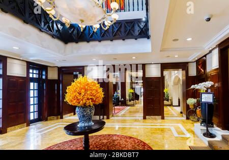 Blick auf das Innere des Sofitel Legend Metropole Hanoi Hotel, Hanoi, Nord-Vietnam, Südostasien Stockfoto