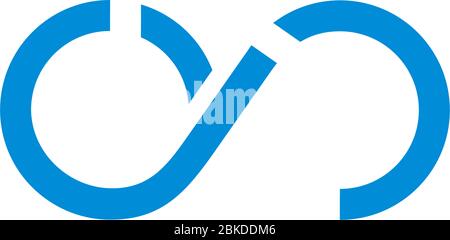 Abstrakter Buchstabe c geometrische Bewegung blaue Wellen Logo Vektor Stock Vektor