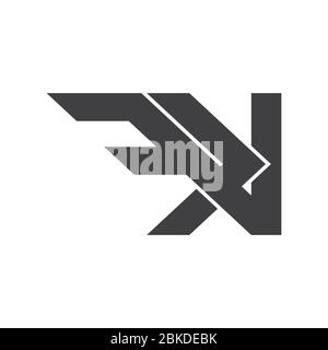 Buchstabe v geometrische Pfeil überlappende logo Vektor Stock Vektor