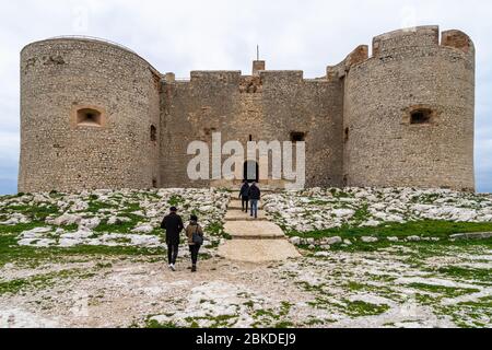 Eingang des Chateau d'If, einer Festung auf einer Insel in der Bucht von Marseille, Frankreich Stockfoto