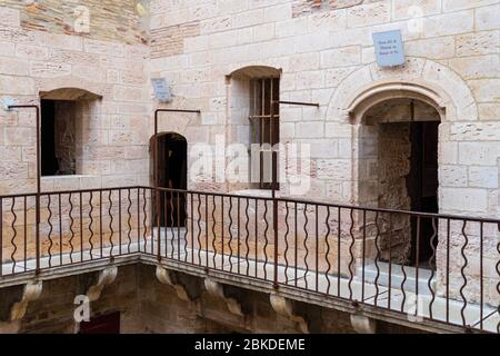 Die Gefängnisse des Chateau d'If mit der Zelle, in der der Mann in der Eisernen Maske untergebracht war, Marseille, Frankreich Stockfoto