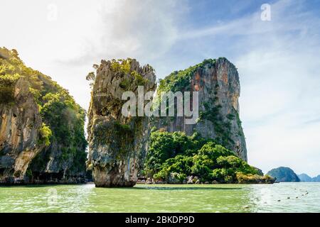 Khao Phing Kan aka James Bond Island in der Andamansee in Thailand Stockfoto