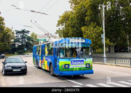 Sevastapol krim, Sevastapol ukraine, Sevastapol russland, russische Invasion, Sevastapol Blumenfest, Weiße Blume Wohltätigkeitsmesse, Weiße Blume Aktion Stockfoto