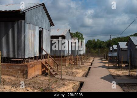 Kaserne im Militärgefängnis von Pu Quoc, Coconut Prison Stockfoto