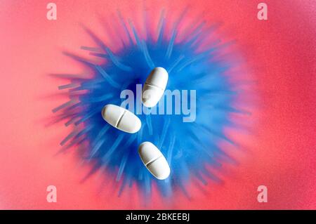 Medikamente und Heilwithtel - die Forschung ist unter hohem Druck auf einen Impfstoff gegen das Coronavirus. Im Vergleich zu SARS-CoV-2 haben mindestens 115 Impfstoffprojekte begonnen. Die Weltgesundheitsorganisation, DIE am 30. April 2020 102 bezahlte. Es gibt auch eine Reihe weiterer Projekte von verschiedenen Unternehmen und Instituten. Weltweit verwendet Stockfoto