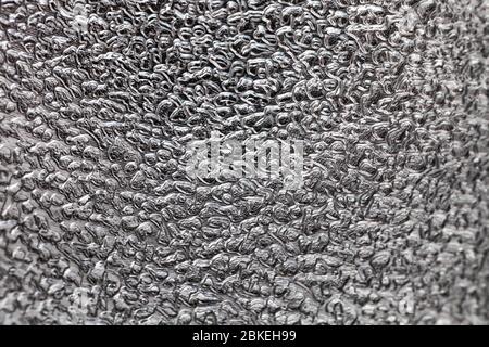 Metallic Silberfolie Hintergrund mit glänzenden zerknittert unebene Oberfläche für Textur und Hintergrund Stockfoto