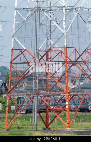 Der Odakyu Linie, Isehara Stadt, die Präfektur Kanagawa, Japan Stockfoto