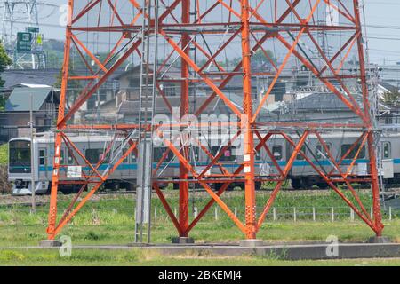 Der Odakyu Linie, Isehara Stadt, die Präfektur Kanagawa, Japan Stockfoto