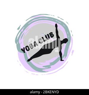 Abstraktes Logo für Yoga Club. Sport, Gymnastik, Yoga. Pastelltöne Stock Vektor