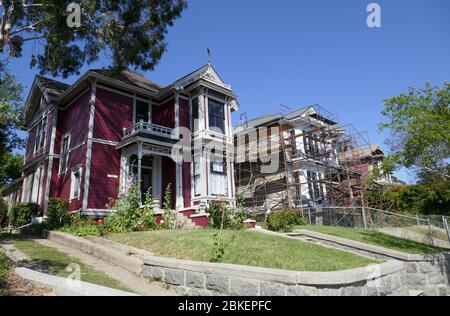 Los Angeles, Kalifornien, USA 3. Mai 2020 EIN allgemeiner Blick auf die Atmosphäre des Charmed House in der Carroll Avenue 1329 am 3. Mai 2020 in Los Angeles, Kalifornien, USA. Foto von Barry King/Alamy Stock Photo Stockfoto