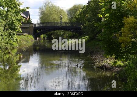 Newport Pagnell Iron Bridge über den Fluss Ouse Bucks Stockfoto