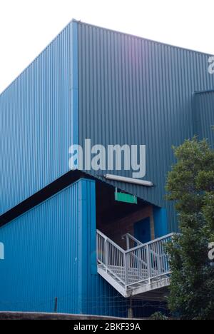 Blue Stadium 1960s 1970s Architecture Stahlbau QPR FC Loftus Road South Africa Road Stand, Shepherd's Bush, London W12 Stockfoto