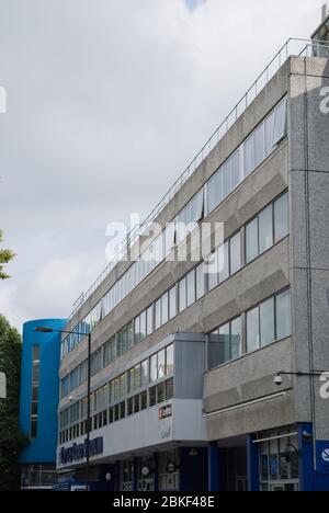 Blue Stadium 1960s 1970s Architecture Stahlbau QPR FC Loftus Road South Africa Road Stand, Shepherd's Bush, London W12 Stockfoto