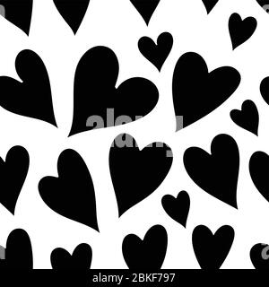 Valentinstag Hintergrund. Valentine Herz Symbol Silhouetten Stock Vektor