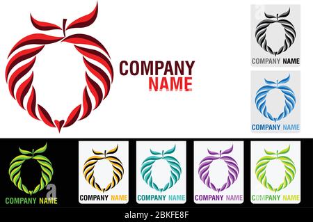 Herzfrucht-Logo Stock Vektor