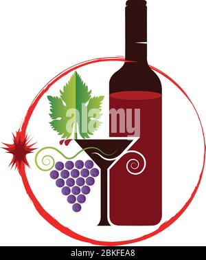 Wein-logo Stock Vektor